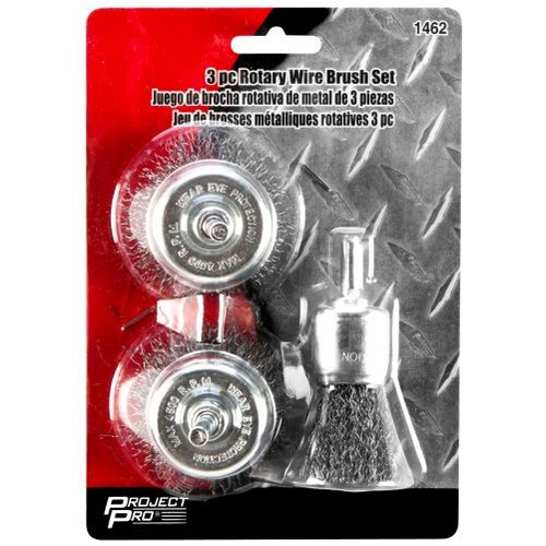 Performance Tool 1462  3 Piece Rotary Wire Cup Brush Set Image 1
