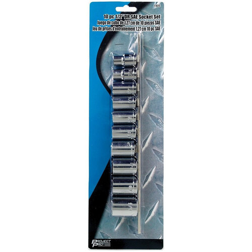 Performance Tool 1905  10 Piece 1/2 Inch Drive SAE Socket Set - 3/8 to 15/16" Image 1
