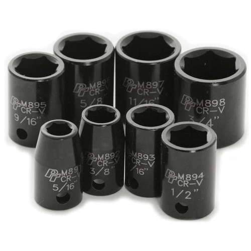 Performance Tool M588DB  8 Piece 3/8" Drive SAE Impact Socket Set - 5/16 to 3/4 inch Image 0