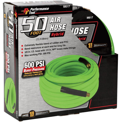 Performance Tool M617  3/8" x 50' Hybrid Air Hose Image 1