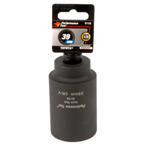 Performance Tool W158  39mm 12PT Axle Nut Socket Compatible with Toyota Image 1