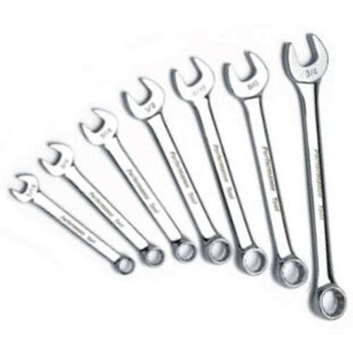 Performance Tool W30200  7 Piece SAE Standard Length Combination Wrench Set (5/16" to 3/4") Image 0 Performance Tool W30200  7 Piece SAE Standard Length Combination Wrench Set (5/16" to 3/4") Image 0