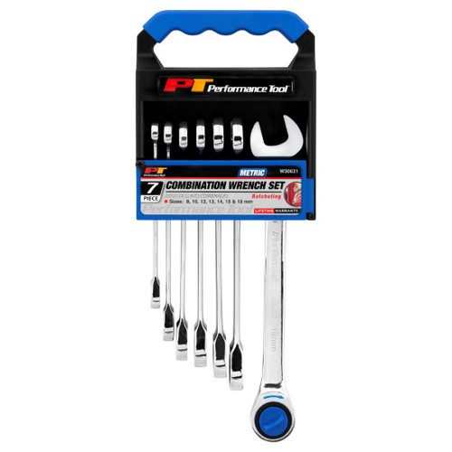 Performance Tool W30631  7 Piece MM Ratcheting Wrench Set Image 2