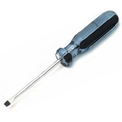 Performance Tool W30987  3/16" Slotted Blade x 6" Shaft Screwdriver Clear Handled Image 0