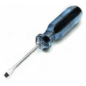 Performance Tool W30988  1/4" Slotted Blade x 4" Shaft Screwdriver Clear Handled Image 0