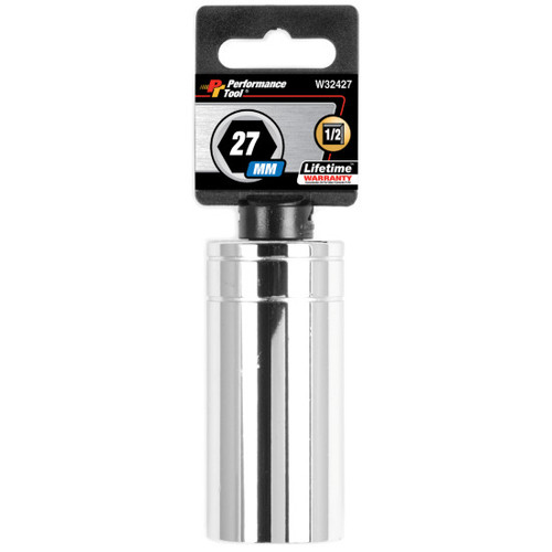 Performance Tool W32427  1/2" Drive 27mm 6 Point Deep Well Socket Image 1
