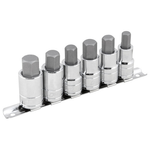 Performance Tool W38886   6 Piece 1/2" Drive SAE/MET Hex Bit Socket Set Image 0