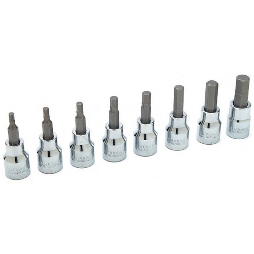 Performance Tool W38890  8 Piece Metric 3/8" Drive Hex Bit Socket Set (3mm to 10mm) Image 0