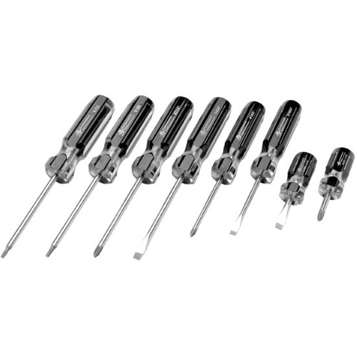 Performance Tool W80008  8 Piece Magnetic Tipped Screwdriver Set (Phillips, Slotted and Star) Image 0