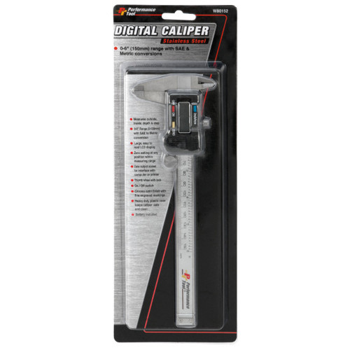 Performance Tool W80152  Digital Caliper 0-6" (150mm) Image 3