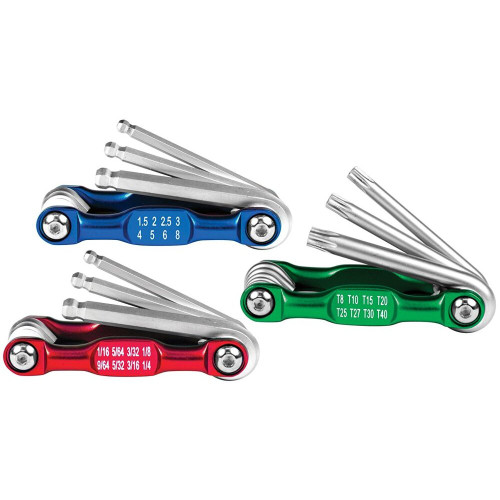 Performance Tool W80291  3 Piece Aluminum Hex and Star Key Folding Sets Image 0