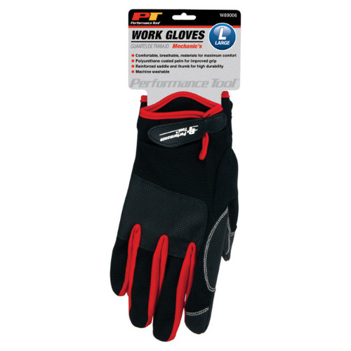 Performance Tool W89006  Mechanic's Work Gloves - Large Image 1