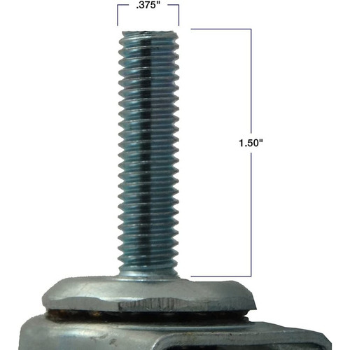 Titan Casters 4031255T  Stem Caster 2" Dyna Wheel with Brake Image 2 Titan Casters 4031255T  Stem Caster 2" Dyna Wheel with Brake Image 2