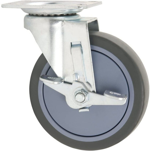Titan Casters 4031555T  TPR Swivel Caster 5" Rubber with Brake Image 0