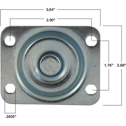 Titan Casters 4031555T  TPR Swivel Caster 5" Rubber with Brake Image 1