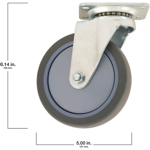 Titan Casters 4032555T  Swivel Caster 5" Dyna Tread Wheel Image 2