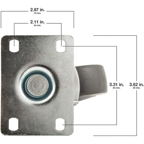 Titan Casters 4032555T  Swivel Caster 5" Dyna Tread Wheel Image 3