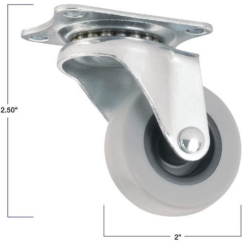 Titan Casters 4034255T  TPR Caster 2" Rubber Plate Image 2