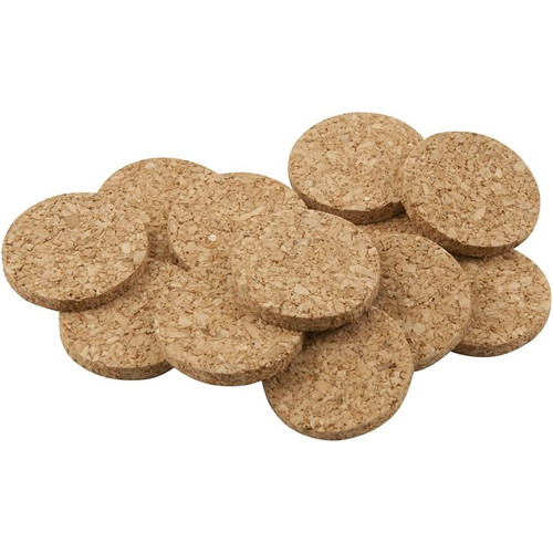SoftTouch 4074095N  9/16" Round Self Stick Cork Disks 12 Piece Set Image 2