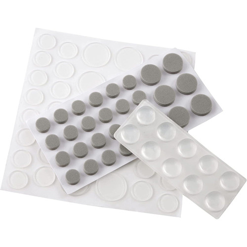 SoftTouch 4210195N Assorted Round Self-Stick Bumpers - 80 Pieces Image 0