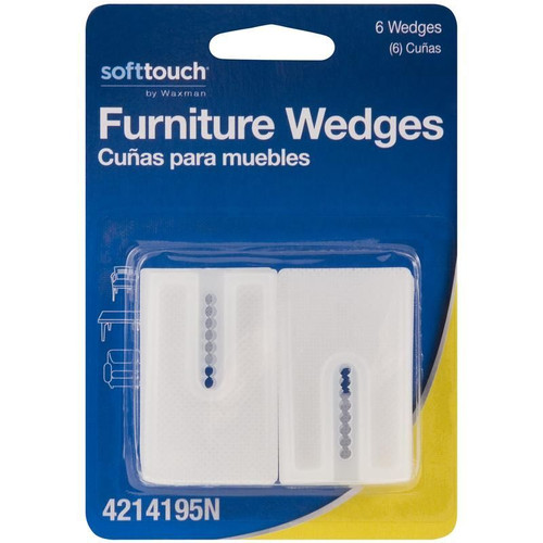 SoftTouch 4214195N  Furniture Leveling Wedges - White Image 0 SoftTouch 4214195N  Furniture Leveling Wedges - White Image 0