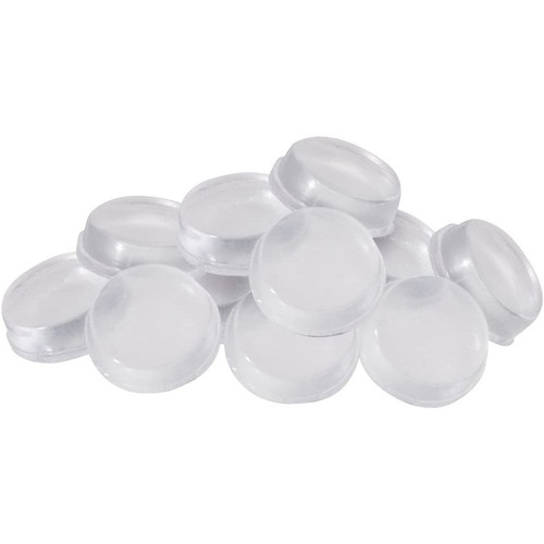 SoftTouch 4215395N Super Sliders Round Self Stick Bumper Pads 1/2" - 12 Pack Image 0