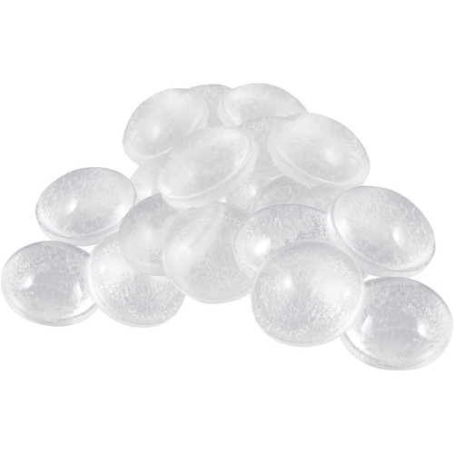 SoftTouch 4215695N  Round Clear Self Stick Bumpers 3/8" - 20 Pack Image 0