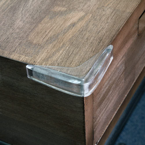SoftTouch 4218295N  Bumper Clear 4" Corner With Adhesive 4 Pieces Image 1