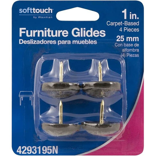 SoftTouch 4293195N  Carpet Base Nail On Glides 1" Image 0