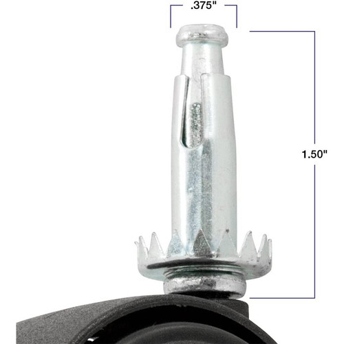 Titan Casters 4326695N  Stem Twin Black Caster 2" Image 2 Titan Casters 4326695N  Stem Twin Black Caster 2" Image 2