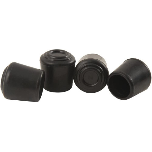 SoftTouch 4440295N  1/2" Black Rubber Leg Tips Image 0