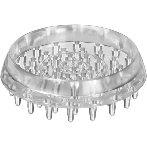SoftTouch 4679695N  Caster Cup 1-13/16" Round Spike Clear Image 1