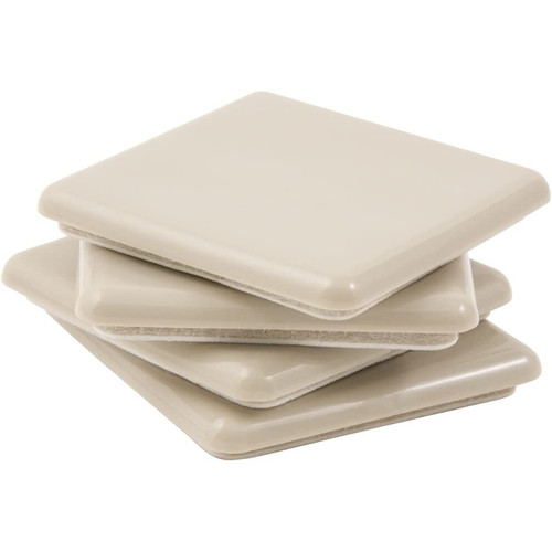 Super Sliders 4701295N  Self-Stick Furniture Square Sliders 2 1/2" - 4 Pack Image 0