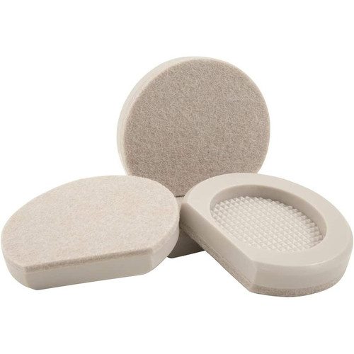 Super Sliders 4703595N  Heavy Duty Felt Cupped Slider 3" - 4 Pack Image 0