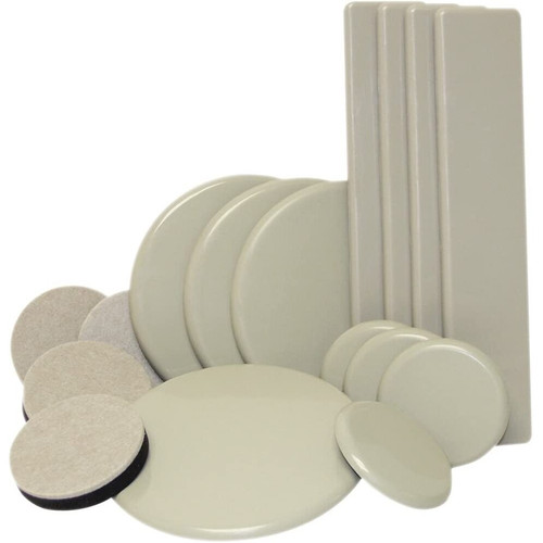 Super Sliders 4712995NB  Assorted Reusable Furniture Sliders Beige - 16 Pack Image 0