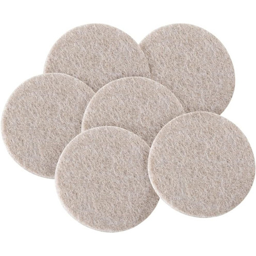 SoftTouch 4713295N  Heavy Duty Self Stick Felt Furniture Pads 2" - 6 Pack Beige Image 0