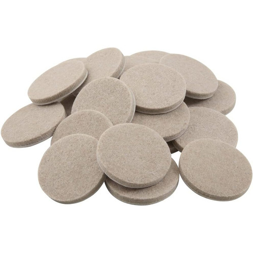 SoftTouch 4717495N  Heavy Duty Square Self-Stick Felt Furniture Pads Beige 1"  - 16 Pack Image 0
