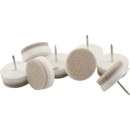 Super Sliders 4718995N  Round Felt Glide 1-1/8" Beige - 8 Pack Image 0