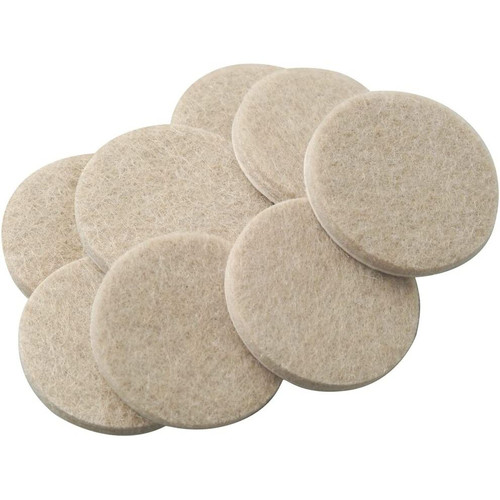 SoftTouch 4719395N  Round Beige Felt Pad 1-1/2"  - 8 Pack Image 0