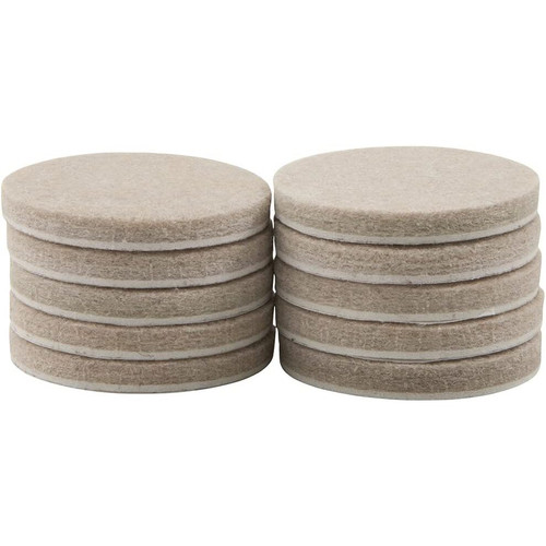 SoftTouch 4719395N  Round Beige Felt Pad 1-1/2"  - 8 Pack Image 1
