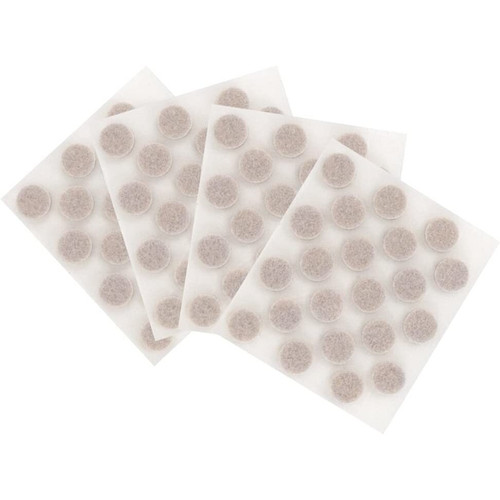 SoftTouch 4719595N  Round Beige Felt Pads 3/8" - 84 Pack Image 0