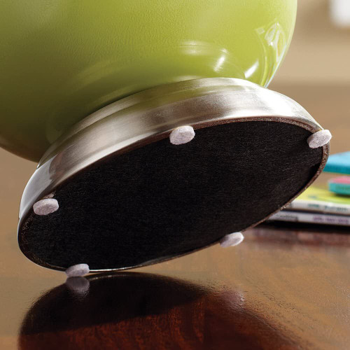 SoftTouch 4719595N  Round Beige Felt Pads 3/8" - 84 Pack Image 1