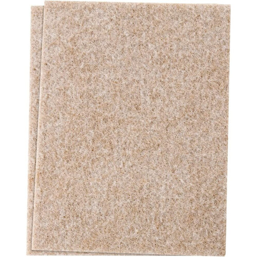 SoftTouch 4720095N  Felt Pad Beige 4-1/2" x 6" - 2 Pack Image 0