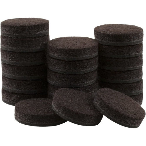 SoftTouch 4728595N  Brown Felt Pad 3/4" - 20 Pack Image 0