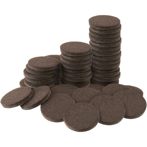 SoftTouch 4728695N  Brown Felt Pad 1" - 48 Pack Image 0
