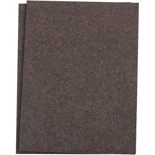 SoftTouch 4740095N  Brown Self-Stick Furniture Felt Sheet for Hard Surfaces 4-1/2" x 6" - 2 Pack Image 0