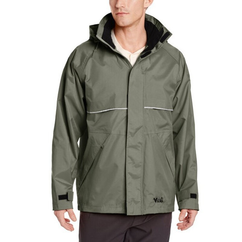 Viking Wear  3305J Men's Green Journeyman 420D Nylon Rain Jacket with Mesh Lining  - XLarge Image 1