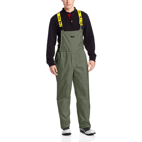Viking Wear  3305P Men's Green Journeyman 420D Rain Bibs with Detachable Bib - Large Image 1