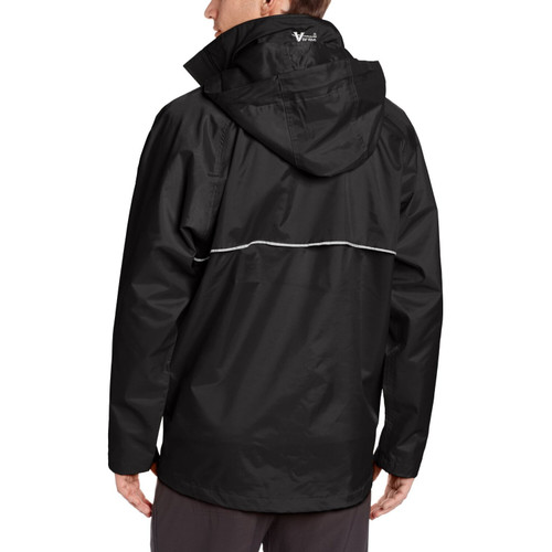 Viking Wear 3307J  Men's Black Journeyman 420D Nylon Rain Jacket with Hood - Large Image 2