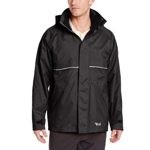 Viking Wear 3307J  Men's Black Journeyman 420D Nylon Rain Jacket with Hood - X-Large Image 1